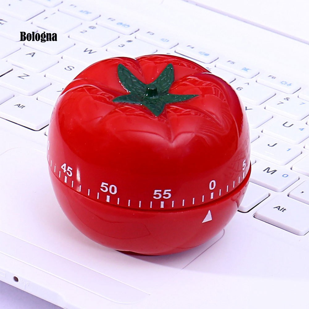 Đồng hồ đếm ngược cơ học hình quả cà chua đáng yêu hỗ trợ nấu nướng tiện dụng 1-55 phút