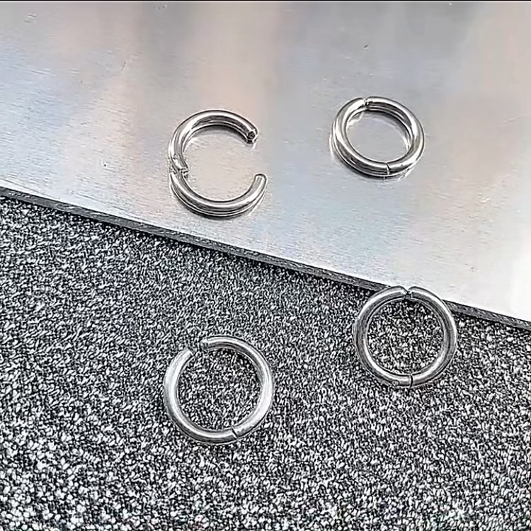bông kẹp tai nam nữ tròn titan không gỉ không cần xỏ lỗ