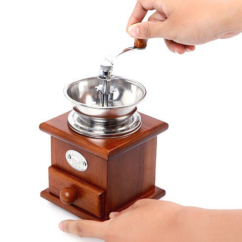 Cối xay tiêu, cà phê đa năng cao cấp bằng gỗ xoan đào loại lớn - BX0451