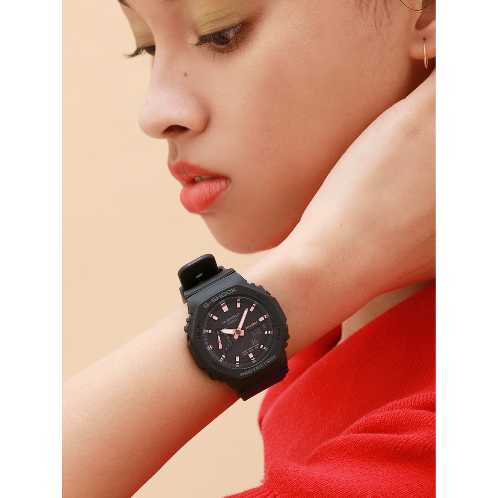 Đồng hồ casio nữ dây nhựa GSHOCK GMA-S2100-1ADR chính hãng