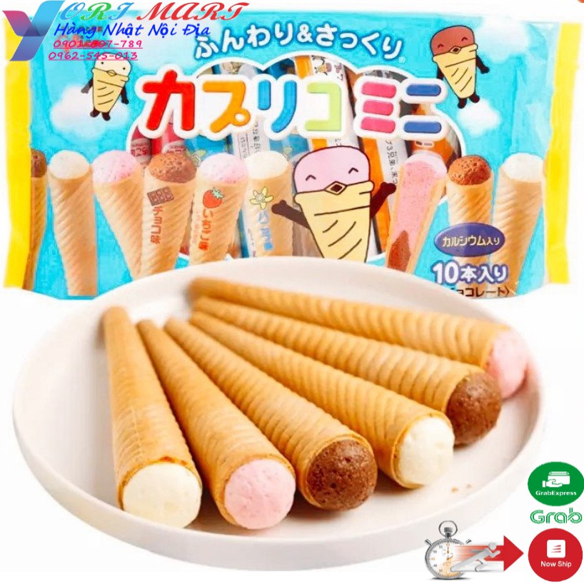 Bánh ốc quế nhân kem nội địa Nhật