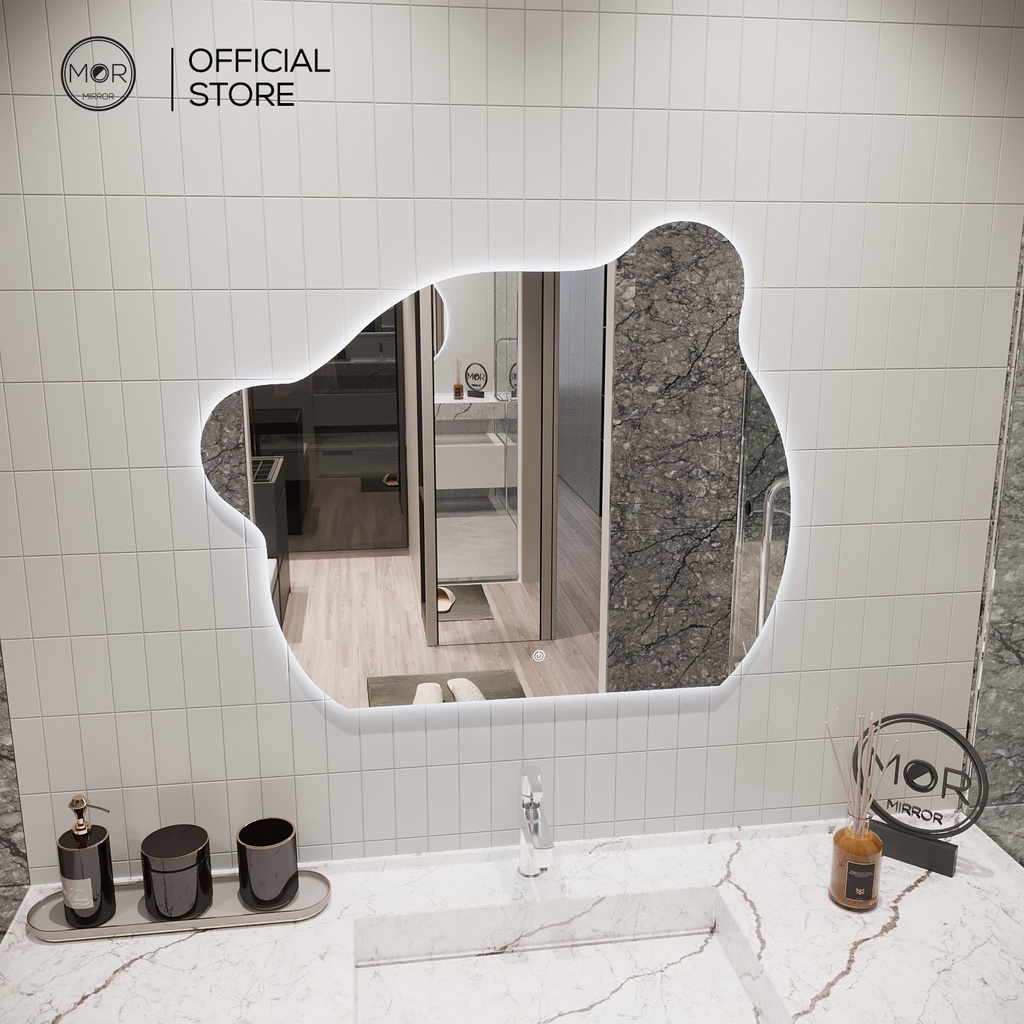 Gương Treo Tường Hình Chú Gấu Decor Phòng Tắm Cao Cấp MOR MIRROR Nhiều Kích Thước Đầy Đủ Phụ Kiện
