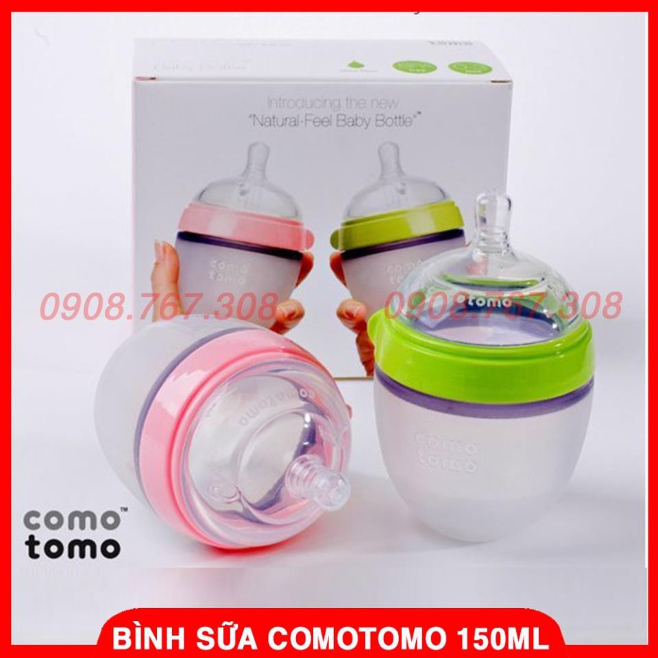 [ giá siêu rẻ] Bình Sữa Silicon Comotomo 150ml Hàn Quốc Cho Bé