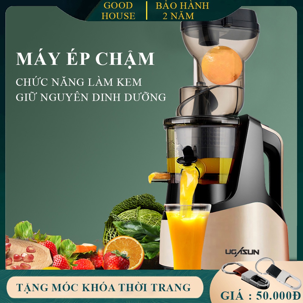 Máy ép hoa quả chậm và làm kem giữ nguyên các dưỡng chất và vitamin cao cấp. Bảo hành 2 năm, 7 ngày lỗi đổi mới.