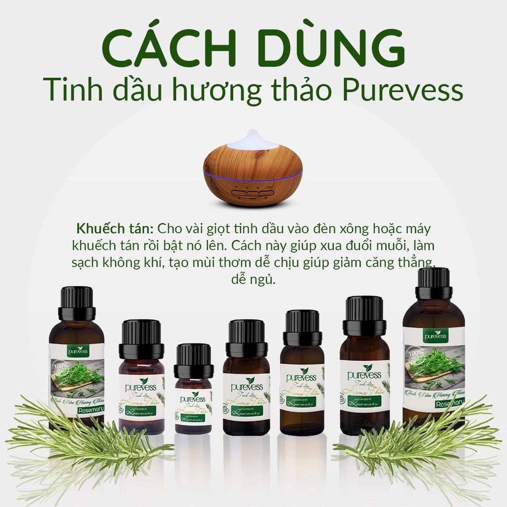 Tinh dầu Tràm Trà giúp kháng khuẩn tự nhiên giúp giảm mụn và ngăn ngừa mụn PUREVESS 100ml