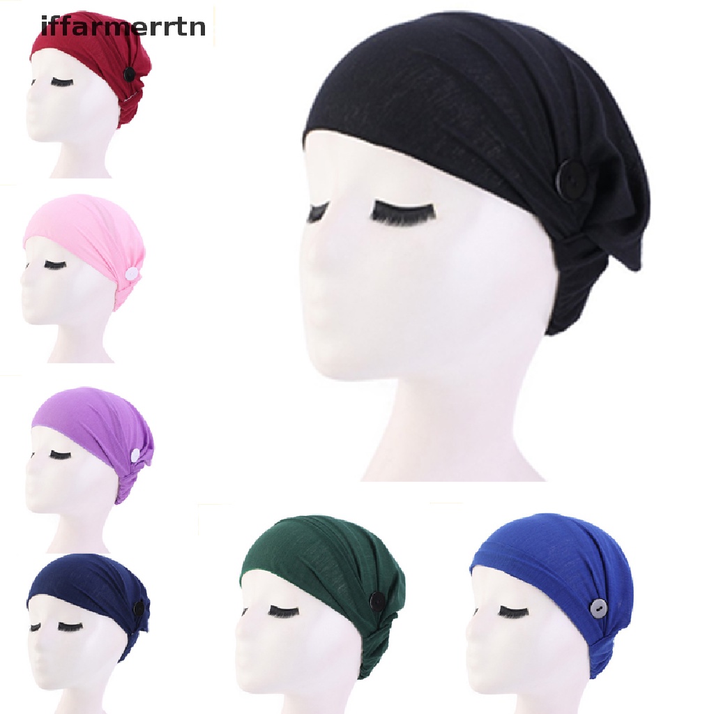 Khăn Turban Đội Đầu Có Nút Cài Bảo Vệ Tai Cho Nam Nữ