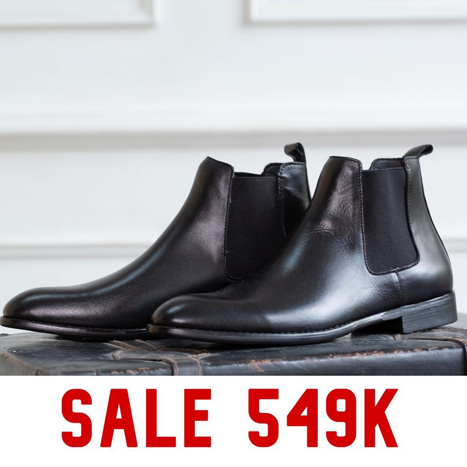 Giày nam Chelsea Boots Da Bò Đế Phíp Cao Cấp Bảo Hành 12 Tháng Tặng Phụ Kiện Hộp + Lót