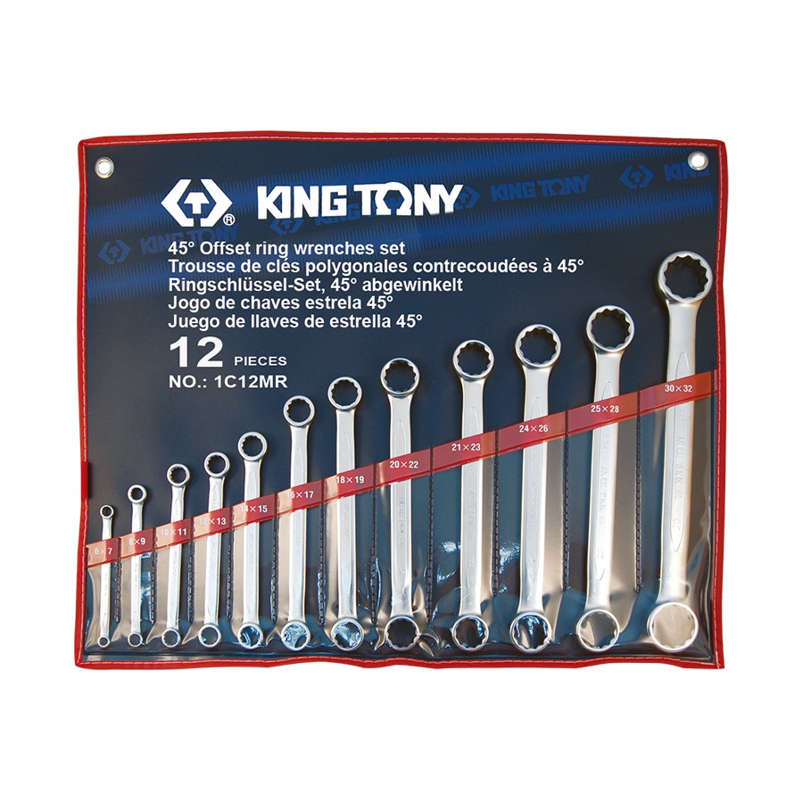 Bộ cờ lê hai đầu vòng 12 chi tiết Kingtony 1C12MR