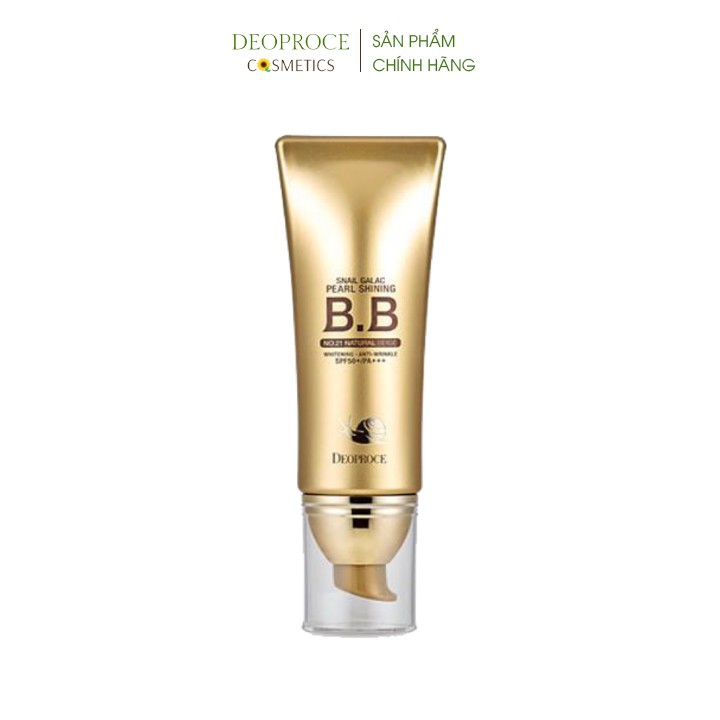 Kem Nền Trang Điểm Mịn Da Dưỡng Trắng DEOPROCE Snail Galac Pearl Shining BB Cream 40g