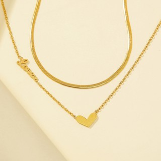 Dây Chuyền Neulry Mạ Vàng 14K Mặt Hình Trái Tim Nhỏ Xinh Sang Trọng Cho Bạn Nữ