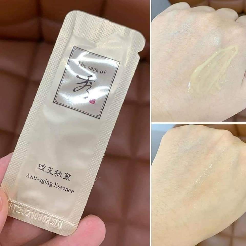 Gói tinh chất vàng tái sinh The Saga Anti-Aging Essence 1ml - Chống lão hoá giảm nếp nhăn, tăng độ đàn hồi làm sáng da