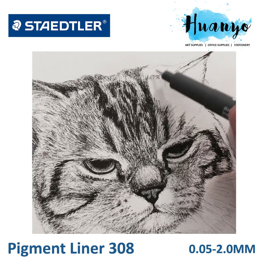 Bút đi nét chuyên nghiệp STAEDTLER 308 Pigment Liner 12 cỡ nét