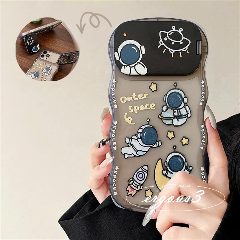 Ốp Điện Thoại Mềm Họa Tiết Phi Hành Gia Sáng Tạo Cho iPhone 14 13 12 11 Pro Max X XR Xs Max