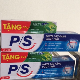 Kem đánh răng PS Ngừa sâu răng vượt trội 180g , KM kem đánh răng Trà xanh