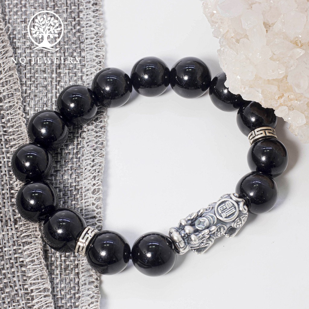 Vòng tay phối tỳ hưu bạc thái - NQ Jewelry