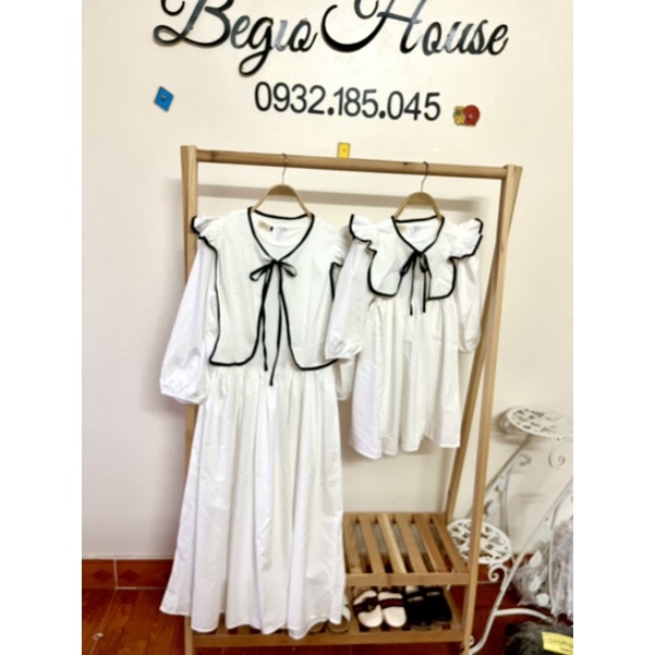 Set đầm mẹ và bé đen vintage