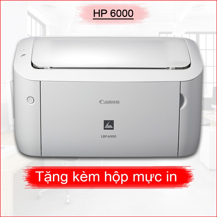 Mái in cũ Canon LBP 6000 in khổ A4, A5 + Tặng kèm hộp mực mới + dây nguồn + dây cáp USB mới