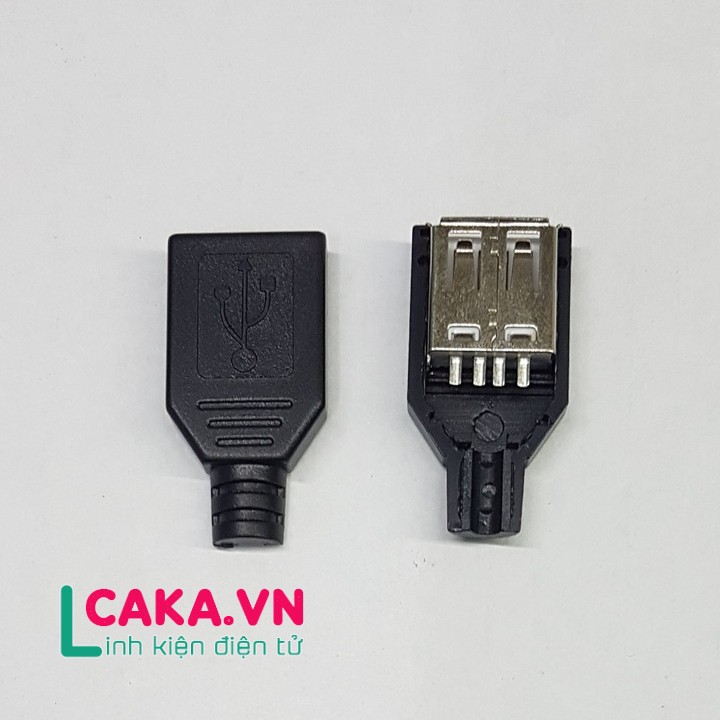 Linh Kiện Điện Tử Đầu USB Cái Kèm Vỏ