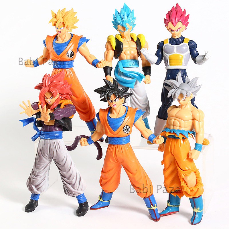 [DragonBall] Mô Hình 9 Nhân Vật 7 Viên Ngọc Rồng Gogeta-SonGoku - Broly - Jiren - Vegeta - SuperSaiyan - Cao 18cm.