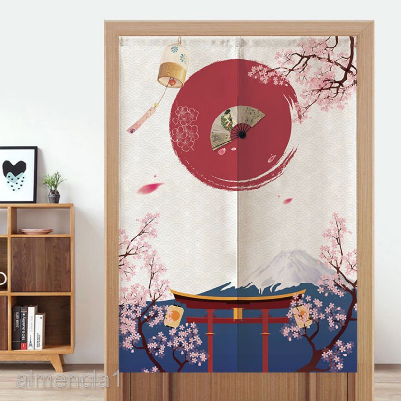 Màn cửa trang trí nhà bếp phong cách Nhật Bản