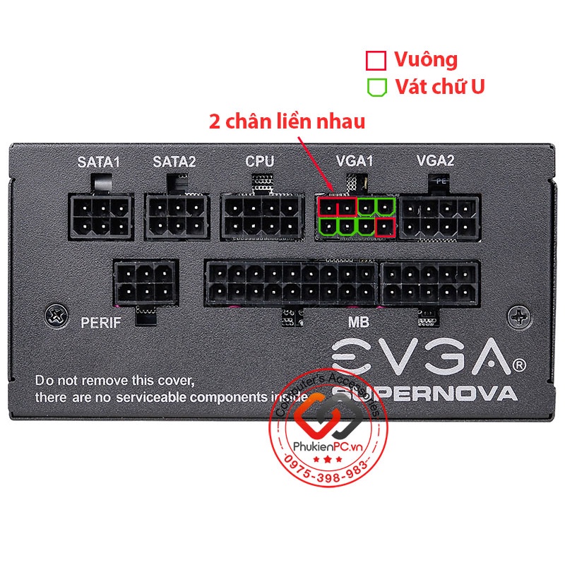 Cáp nguồn 8Pin Modular ra 2 đầu 8Pin 6+2 cho VGA card PCIE