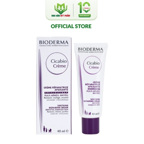 Kem dưỡng ẩm phục hồi da dưỡng chuyên sâu Bioderma Cicabio Crème 40ml