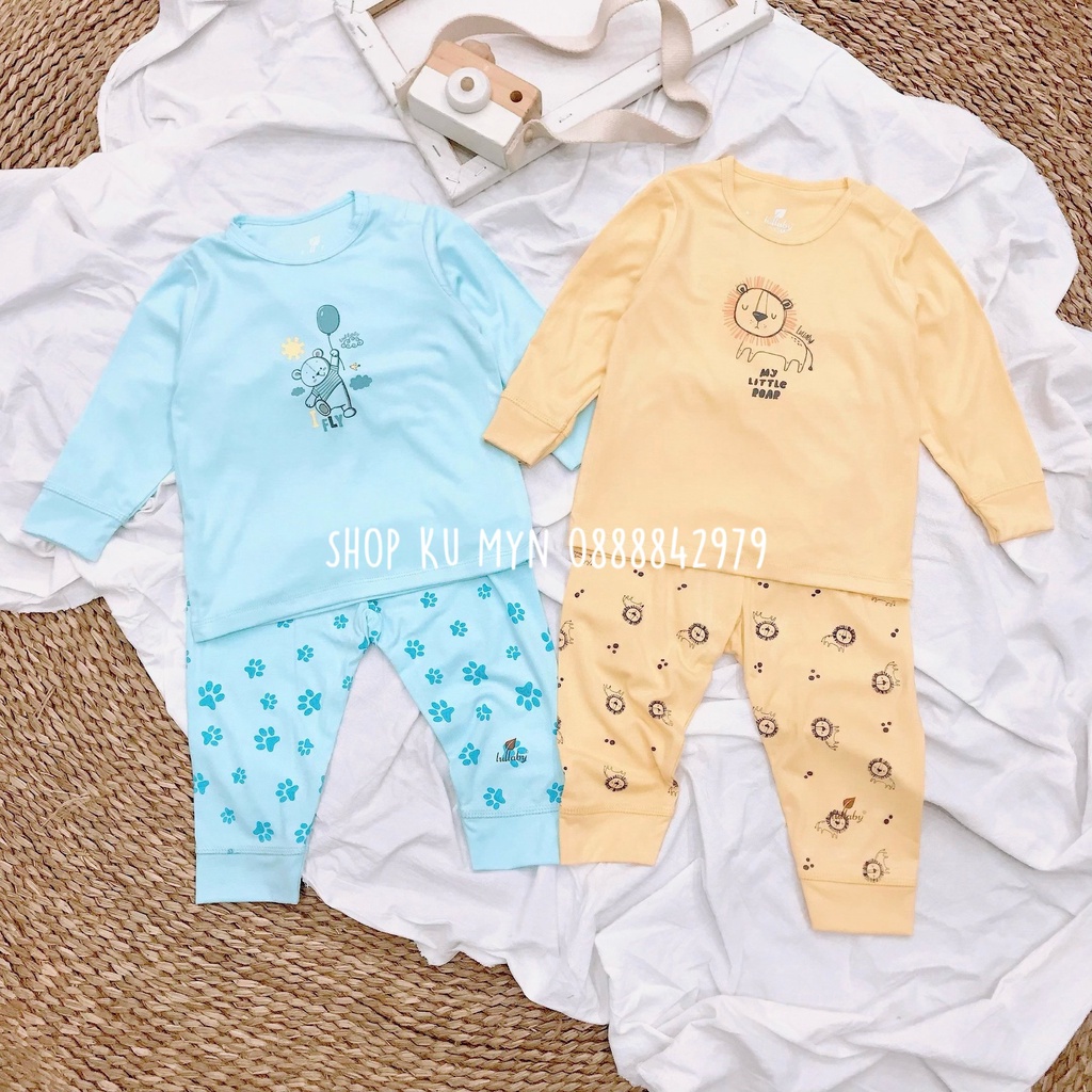 Bộ dài tay cho bé gái và bé trai Lullaby chất Pettit mỏng mát mặc thu đông NH666P