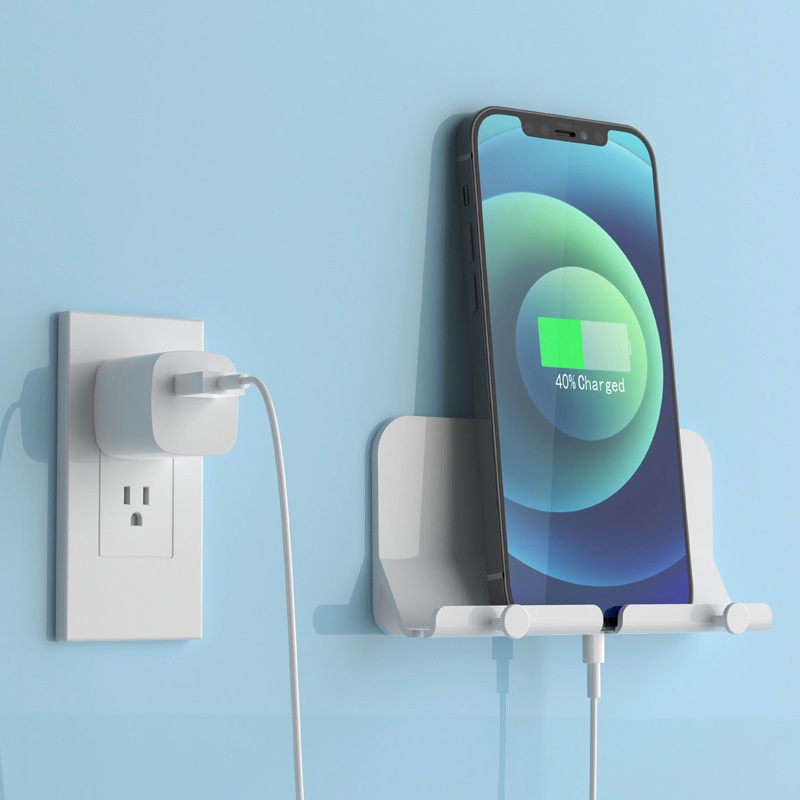 Kệ điện thoại dán tường có móc treo Elliver giá đỡ điện thoại ipad treo đồ _ DTD