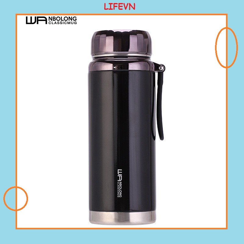 Bình giữ nhiệt BaoL kim cương 1 lít 1,2L 1,5L giữ nóng lạnh inox cao cấp có nắp lọc trà Bình nước giữ nhiệt loại đẹp