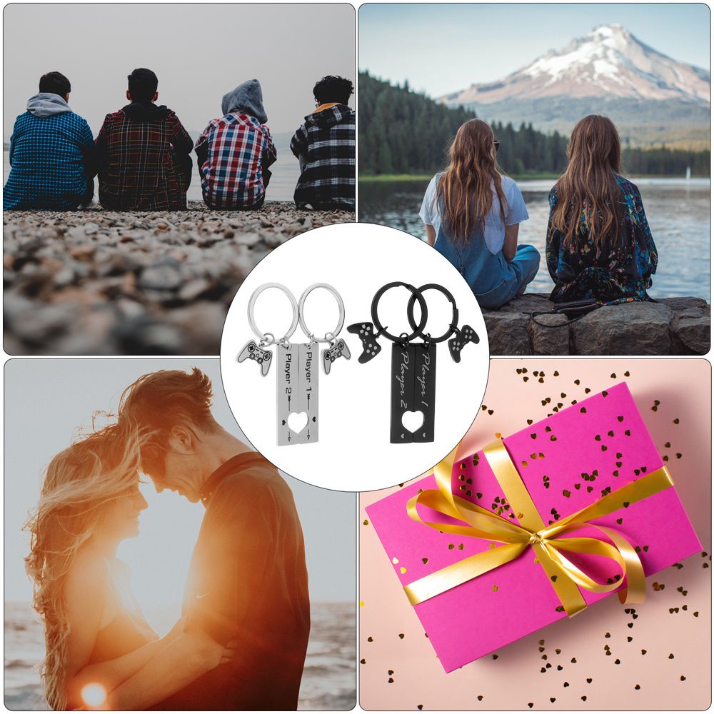 1 Cặp Móc Khóa Hình Tay Cầm Chơi Game 1 Cặp Thời Trang Chất Lượng Cao 2 / Nhiều Màu