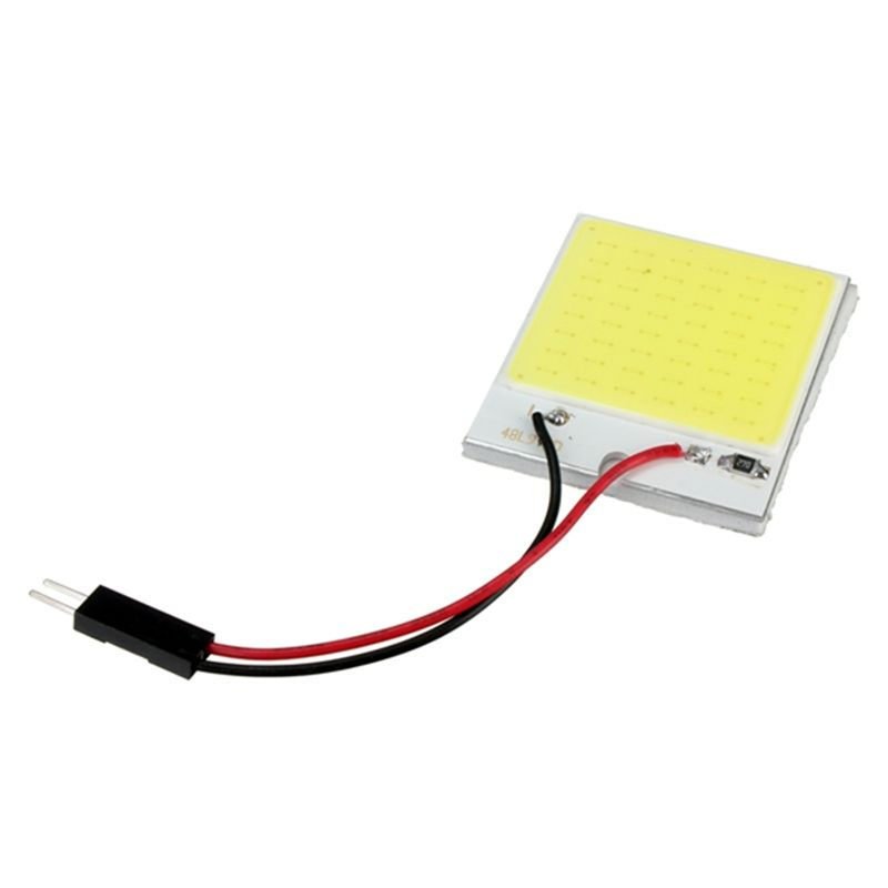 Colorfulswallowfly 48SMD Car COB LED Panel T10 COB Chip Festoon Dome Panels Interior Reading Light CSF