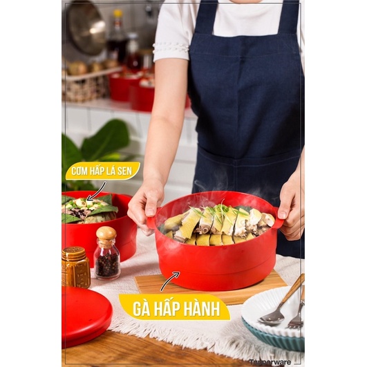 XỬNG HẤP TUPPERWARE 1 2 3 TẦNG - Hàng chính hãng Tupperware Việt Nam phân phối