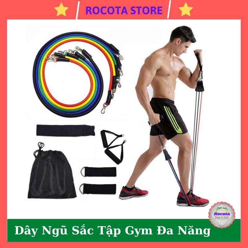 Dây ngũ sắc tập Gym đa năng