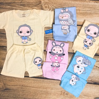 Bộ cộc tay cài vai Uala'kids cho bé