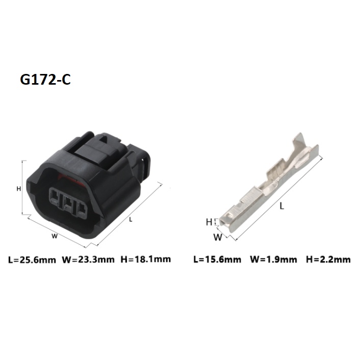 G172-Giắc cắm, Phích cắm cảm biến MG 3 LỖ