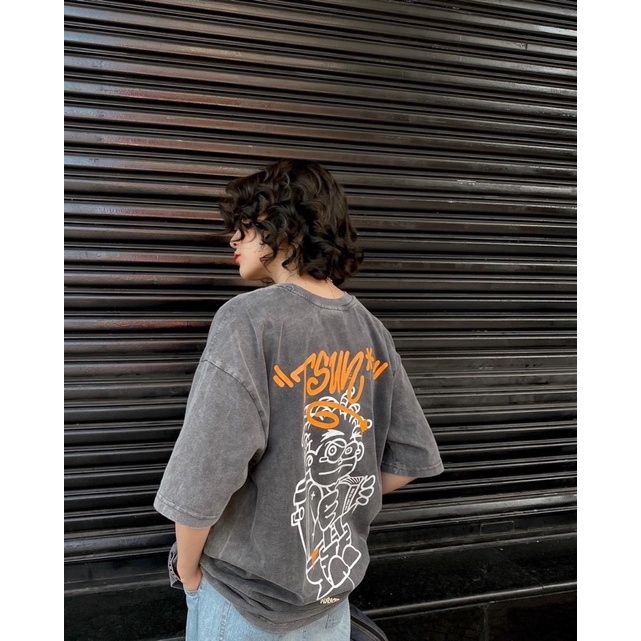 Áo wash xám TSUN tay lỡ / Nam nữ unisex - Jejul.store