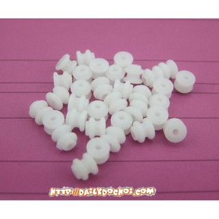 Xuongpinoto bánh răng ròng rọc đường kính 6mm trục 2mm, được làm bằng nhựa cao cấp bền dẻo,hàng mới 100%