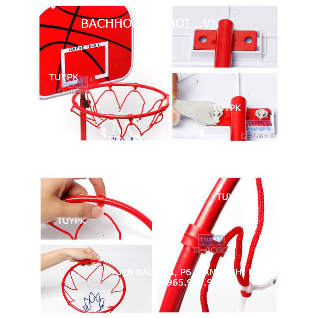 Bóng rổ 💖𝑭𝑹𝑬𝑬𝑺𝑯𝑰𝑷💖 basketball game - combo trụ sắt kèm 2 bóng