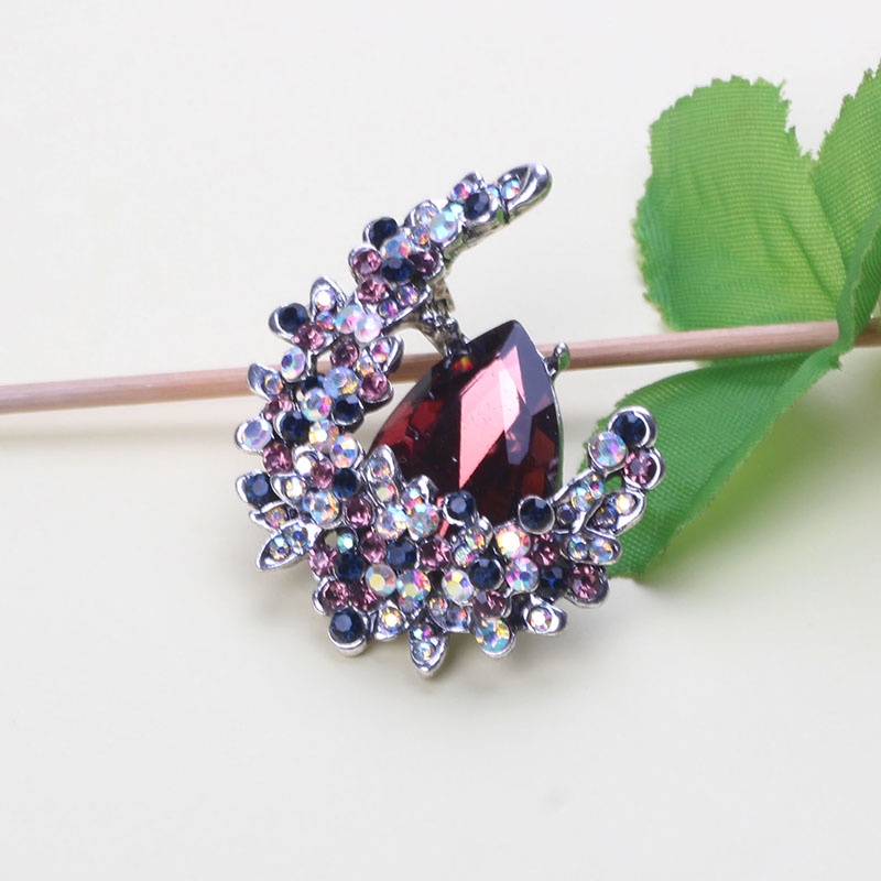 Ghim Cài Áo Bằng Thủy Tinh Cỡ Lớn Đính Đá Pha Lê Phong Cách Bohemian Cổ Điển Sang Trọng