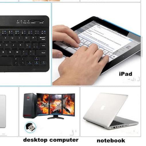 ☊ Bàn Phím Bluetooth Không Dây Mỏng Cho iPad Tablet Android Mac Windows hp laptop IOS PC 5.0 ♠