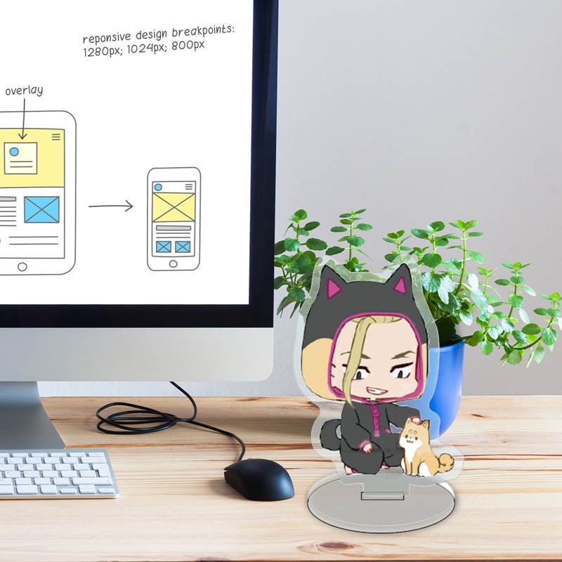 Mô hình để bàn nhân vật anime Tokyo Revengers bằng acrylic có giá đỡ