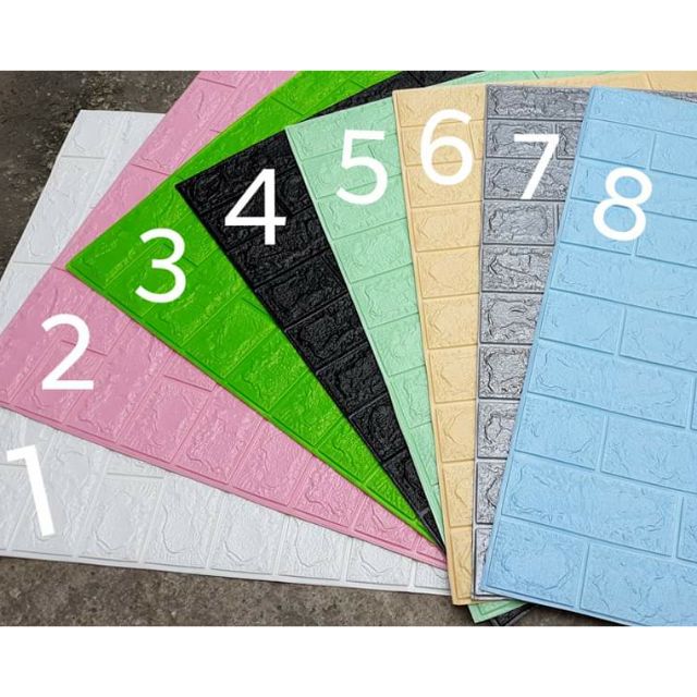 Xốp dán tường 3d. 1 tấm kích thước 70cm x 77cm LOẠI 1 dày 4mm