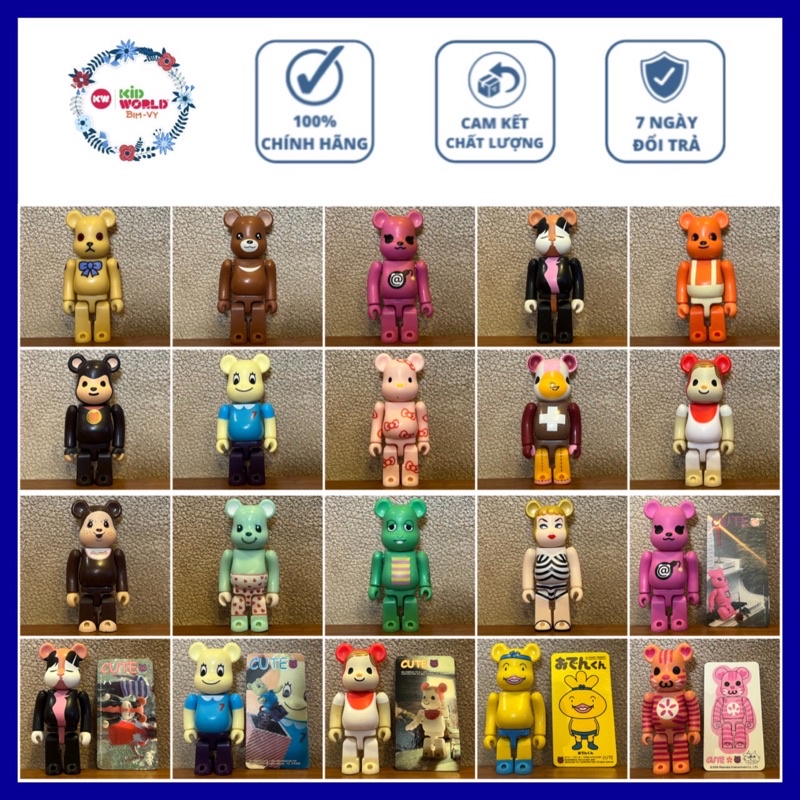 Chú gấu "bụng phệ" Bearbrick 100%, Cute Series. MS: 01.