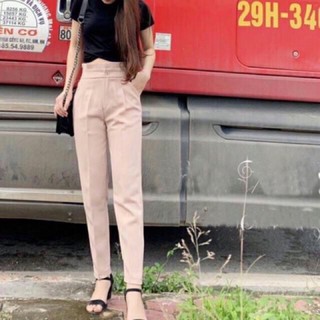 Quần baggy cạp phối bèo công sở