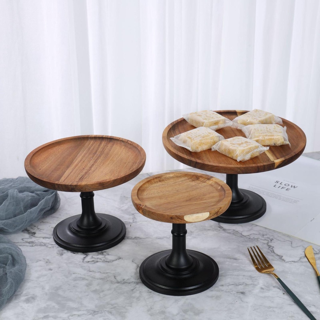 Giá Đỡ Bánh Kem Tròn Bằng Gỗ lzdjhyke3 Tiện Dụng Cho Nhà Bếp