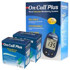 BỘ Máy đo đường huyết On-Call Plus -100 KIM LẤY MÁU + 25TEST THỬ + 100BÔNG CỒN KHÔ