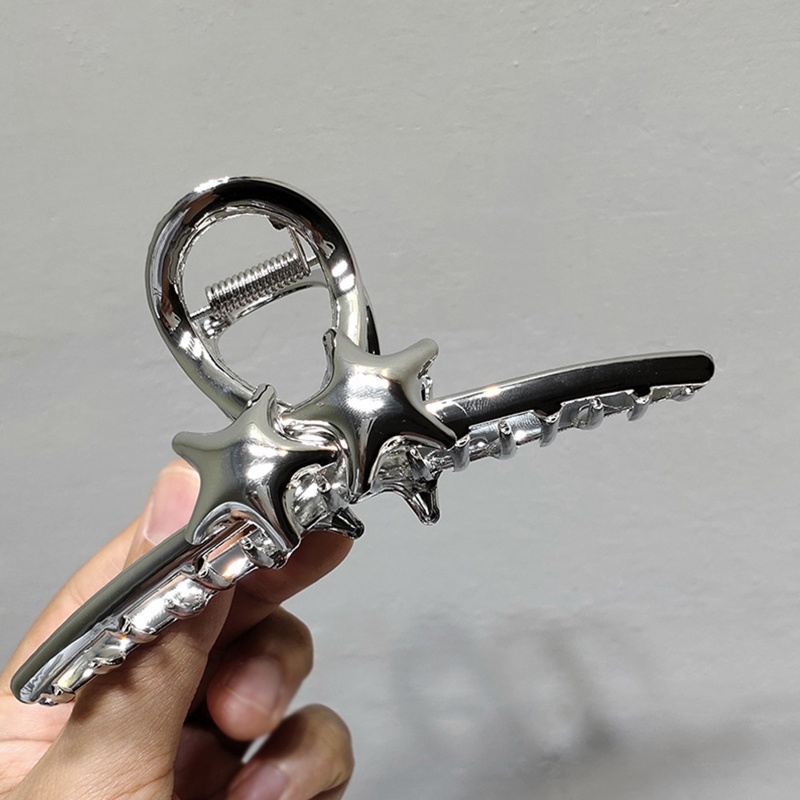 Kẹp Tóc Đính Nơ / Ngôi Sao / Trái Tim Bằng Hợp Kim Dày Dặn Cao Cấp Dành Cho Nữ