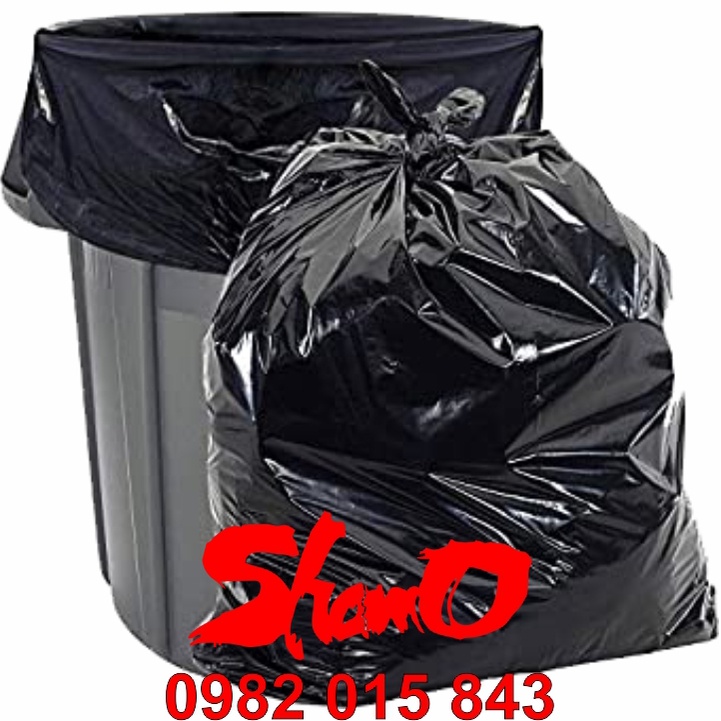 [01 cuộn] Cuộn túi rác đen (KT: 53cm x 63cm x 500g) – Màu đen – Túi dày sạch không mùi – Xé tay tiện lợi – Tự phân hủy