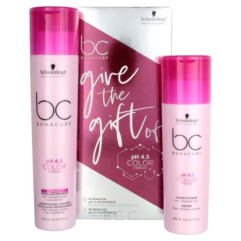 Cặp gội xả giữ màu tóc nhuộm Schwarzkopf BC Color Freeze Sulfate-Free Shampoo 250ml /200ml