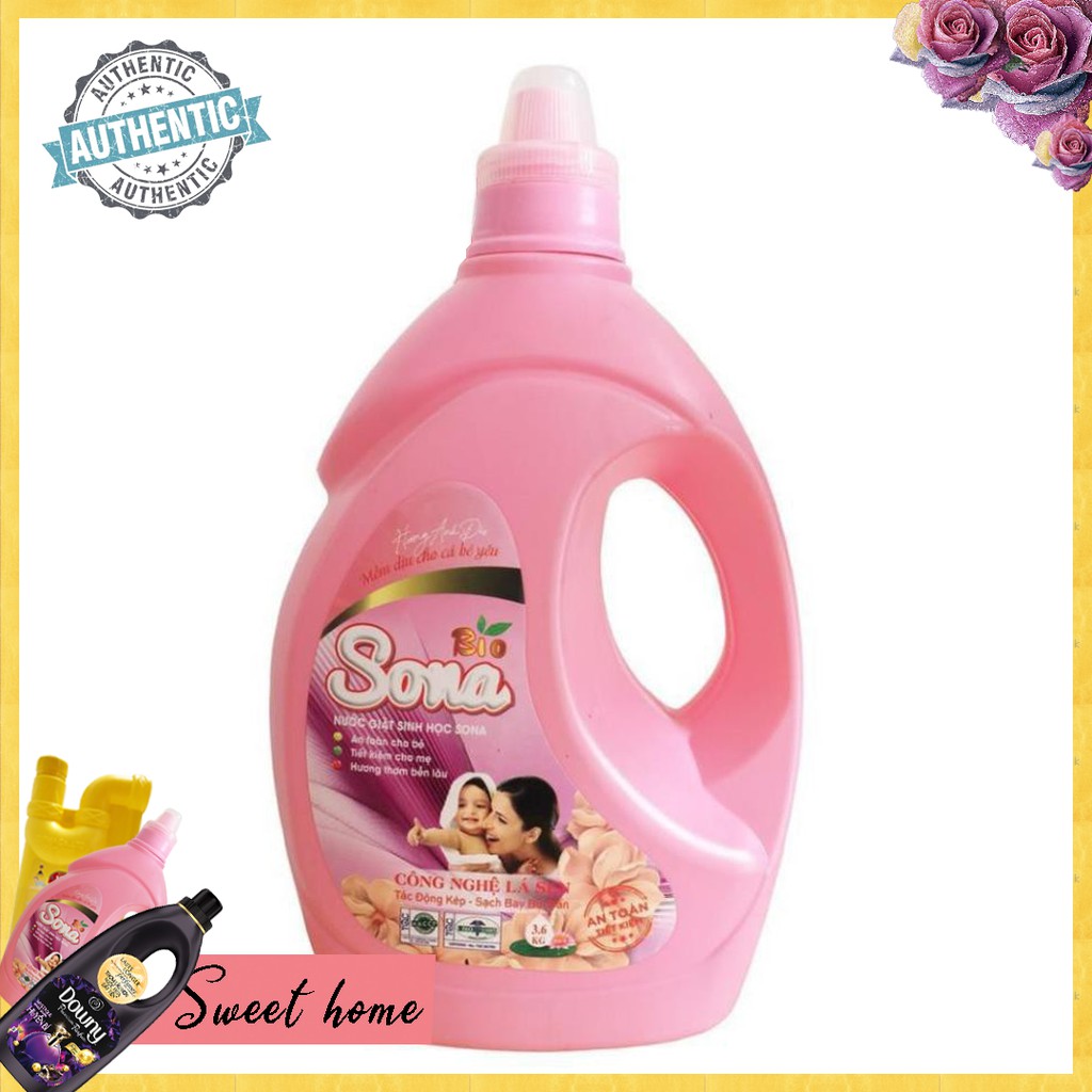 [SIÊU ƯU ĐÃI] Nước Giặt Xả 2 Trong 1 Sona Hương Comfort & Hương Anh Đào 1.8kg, Lưu Hương Bền Lâu, Không Kích Ứng Da